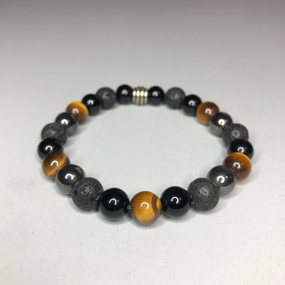 Handmade Tiger Eye Bead Bracelet